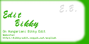 edit bikky business card